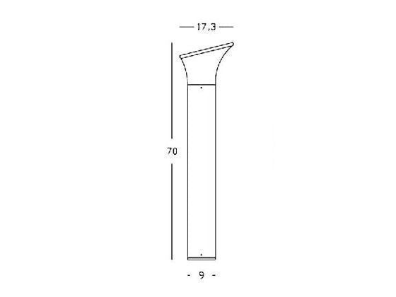 Lampada da esterno in alluminio pressofuso con diffusore opalino - Altezza max 160mm - IP44 alluminio