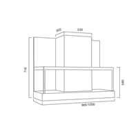 Cappa aspirante ETRA NO DRIP in acciaio inox rame cm 120