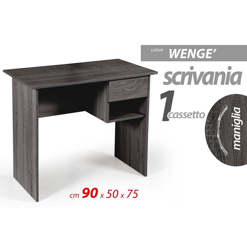 Scrivania con cassetto grigio cameretta ufficio cm 90 x 50 x 75 h