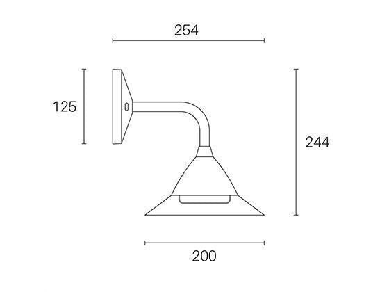 Applique Led 20W 4000K  linea petunia  grafite