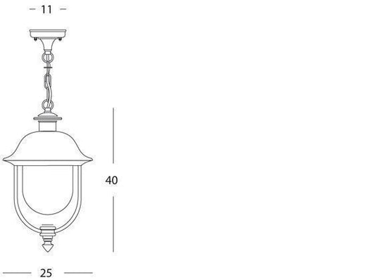 Sospensione E27  linea rustica  grigiorame