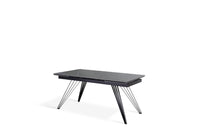 Tavolo allungabile grigio-negro opaco 90 cm x 160-240  cm cm H. 76 cm