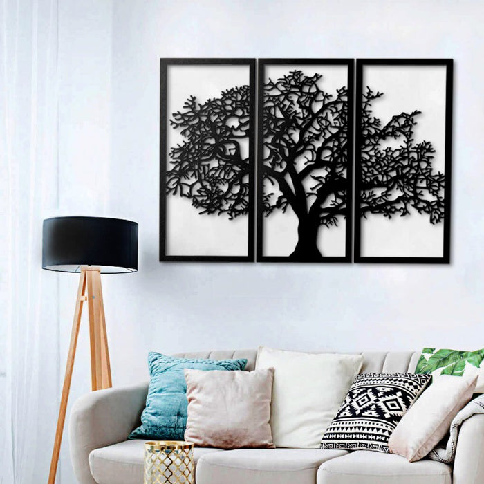 Decorazione murale quadro moderno albero nero EFFEZ