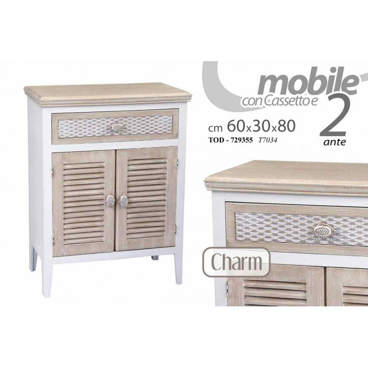 Mobile shabby multiuso ingresso cucina bagno bianco beige