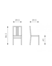 4x Sedia in legno laccato - Mina