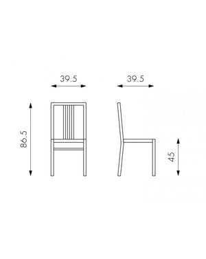 4x Sedia in legno laccato - Mina