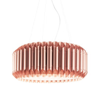 Sospensione 5 Luci Copper in Metallo Cromato Cm. 60 x 31h