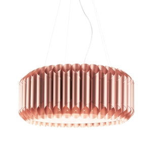 Sospensione 5 Luci Copper in Metallo Cromato Cm. 60 x 31h