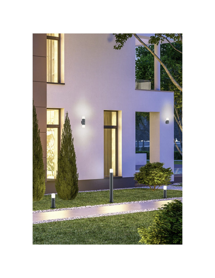 Palo Da Esterno Hoosic 1xE27 Con Sensore Movimento Antracite H80 cm IP44 Trio Lighting