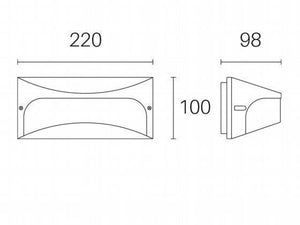 Applique 10W Led 4000K  linea dome  bianco