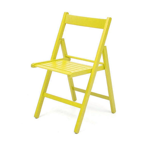 Sedia pieghevole in faggio di alta qualita colore giallo 43x48xh.79 cm EFFEZ