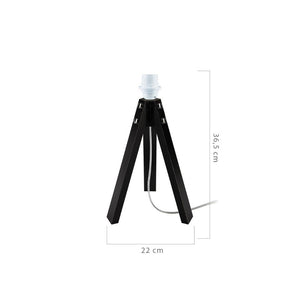 Lampada da tavolo treppiede Deco MDL3042 legno nero EFFEZ