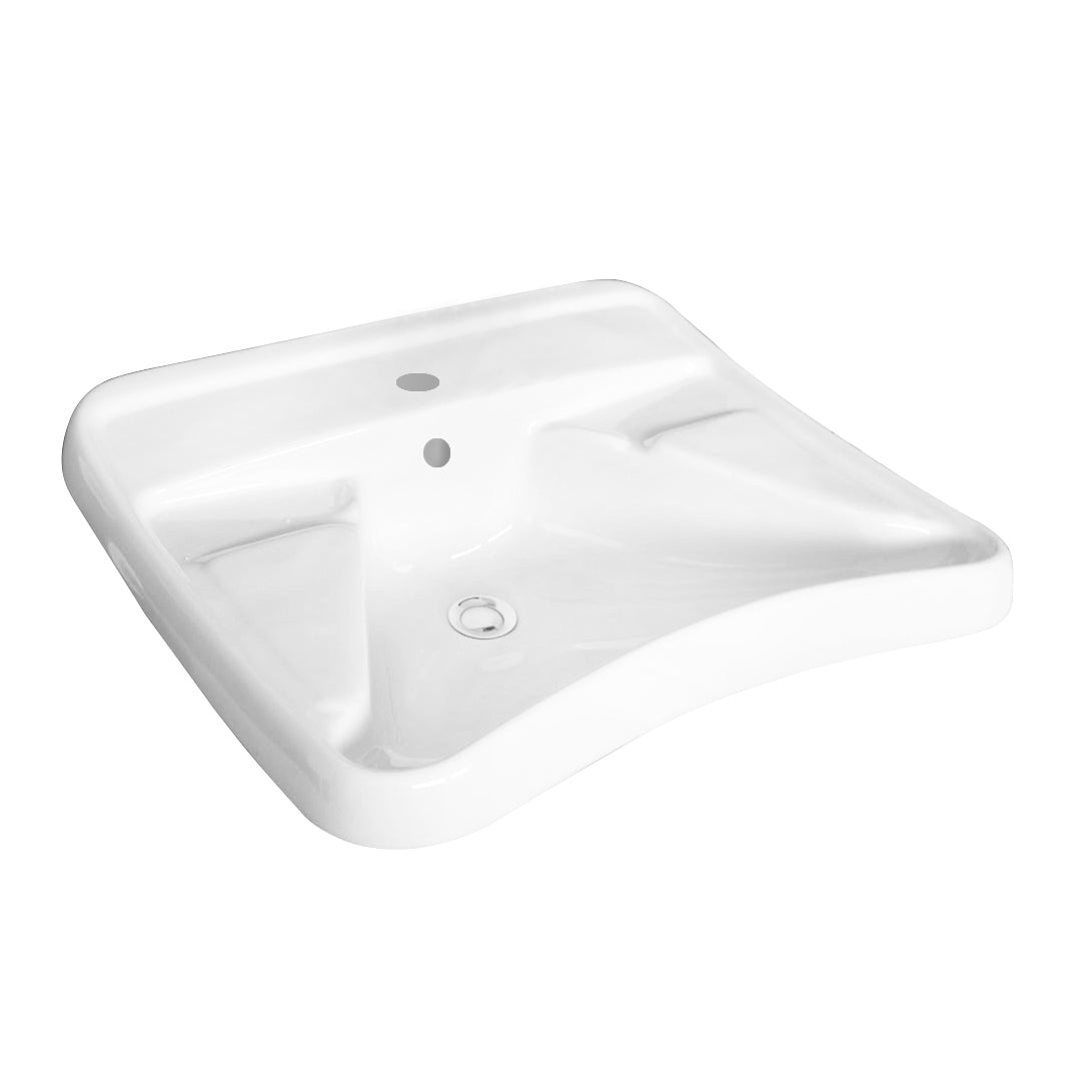 Lavabo disabili bianco - dimensioni L67 x P59 x H23,5 cm