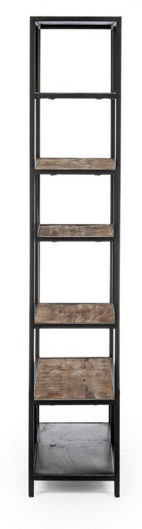 Libreria 6 piani in metallo stile industriale cm 84x35x188h