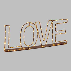 LOVE Copper Marrone Micro LED 36cm Bianco caldo