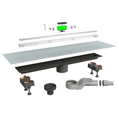 Canale doccia "Canalissima" - Kit mixage - Scarico centrale 60 cm