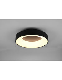 Plafoniera Girona Led 27w Dimmerabile Nero Ø45 cm Trio Lighting