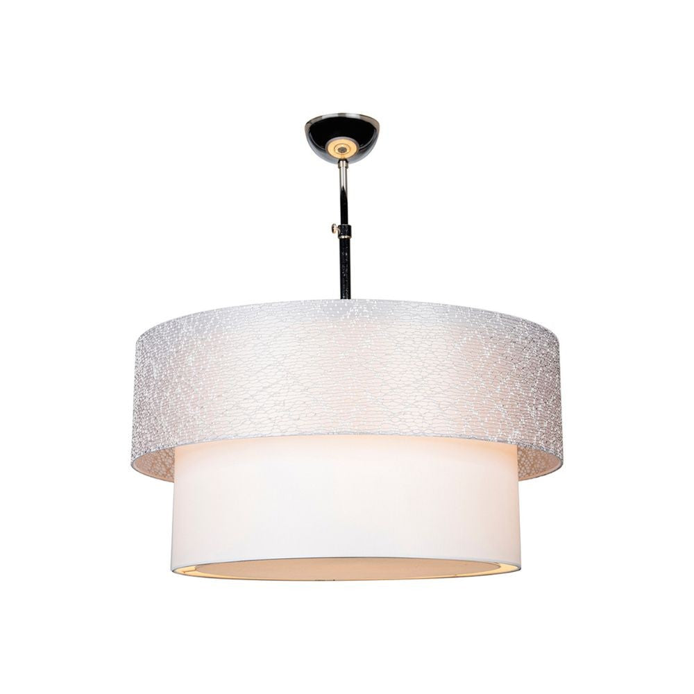 Lampada a sospensione Polo MDL2749 in tessuto grigio EFFEZ