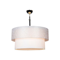 Lampada a sospensione Polo MDL2749 in tessuto grigio EFFEZ