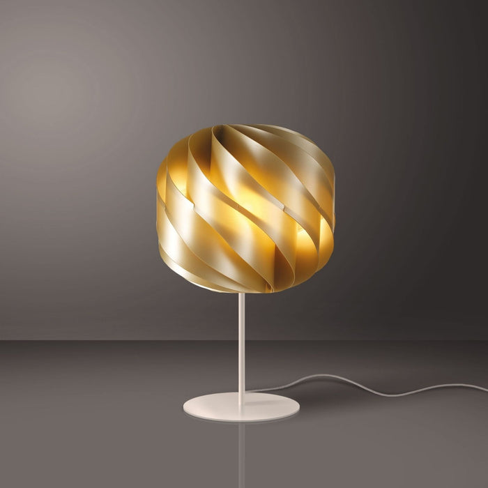 Lampada da Tavolo Base e Stelo New Gold in Metallo Cm. 25 x 44h