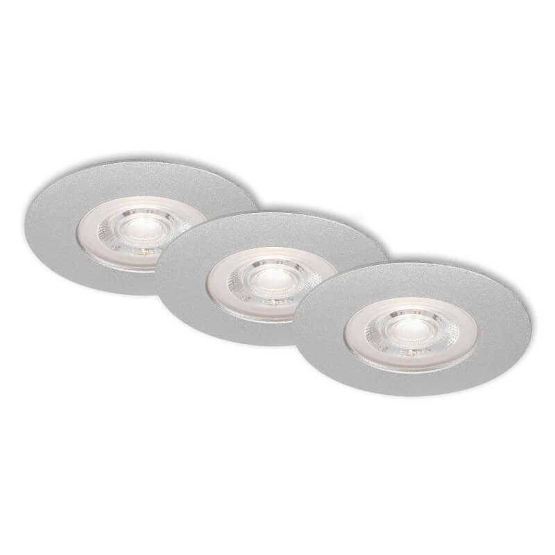 Set di 3 apparecchi da incasso LED 5W 460lm cromo Ø 9 cm