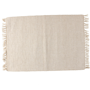 Tovaglietta rettangolare 35x50 cm in cotone riciclato beige Linea Basic