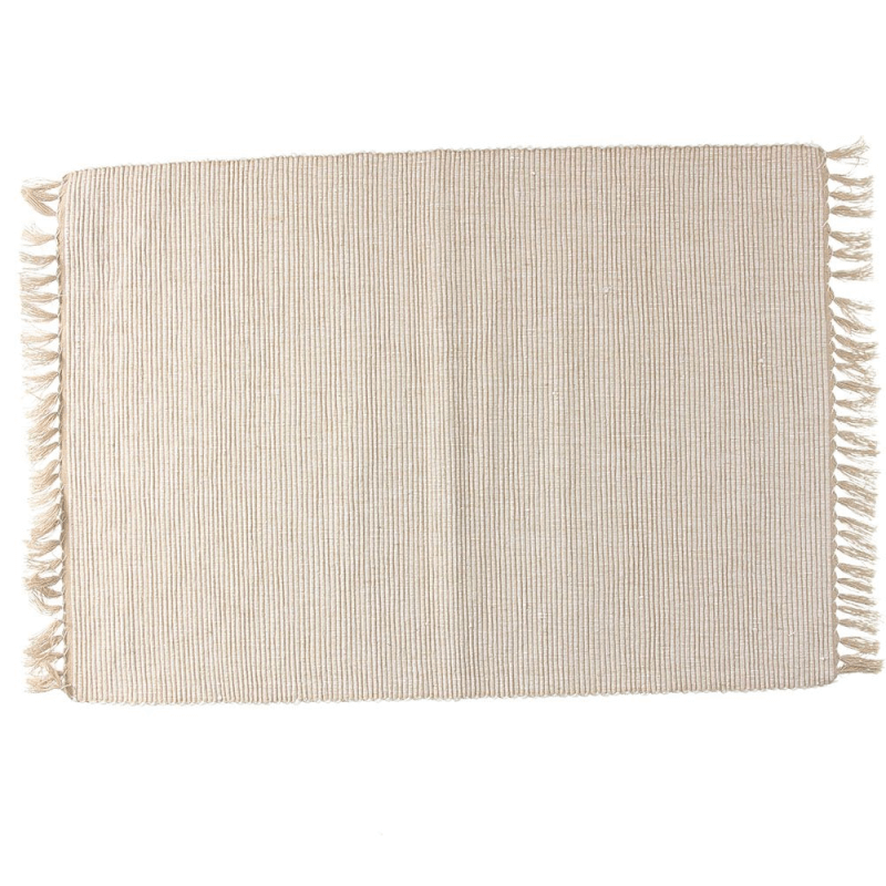 Tovaglietta rettangolare 35x50 cm in cotone riciclato beige Linea Basic