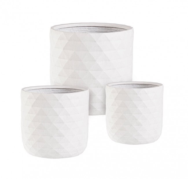 Set3 P.Vaso Pyramid To Bianco