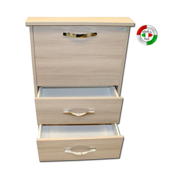 Mobile asse stiro Olmo in legno nobilitato con 3 cassetti cm 44x57xH.89