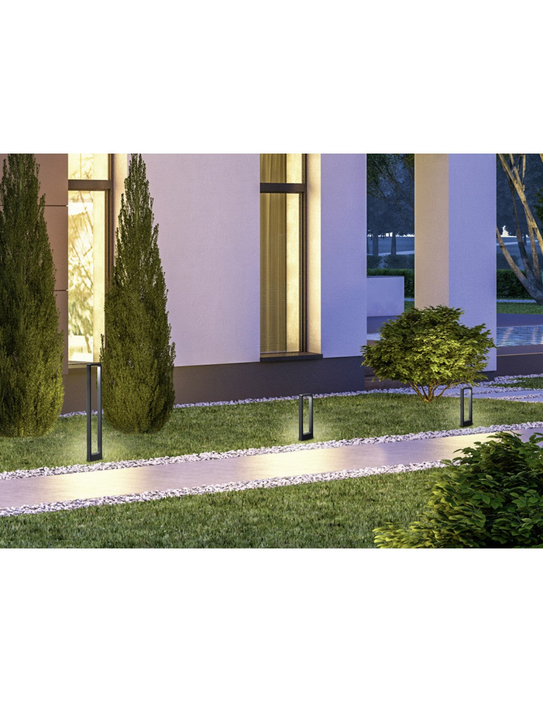 Palo Basso Da Esterno Reno Led IP54 Antracite H50 cm Trio Lighting