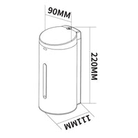 Dispenser elettronico di sapone igienizzante - 120x100x270 mm - 650 ml