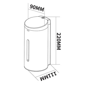 Dispenser elettronico di sapone igienizzante - 120x100x270 mm - 650 ml