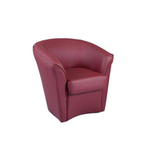 Poltroncina  rivestita in ecopelle bordeaux 75x66xh.76 cm