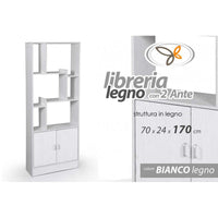 Libreria ufficio cameretta  bianca con vano  70x 24 x 170  h