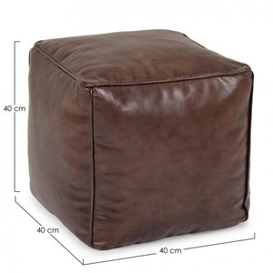 pouf mendez marrone 40x40