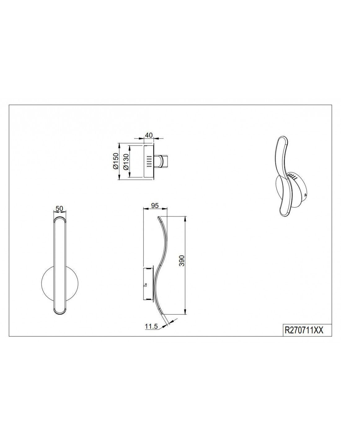 Applique Parete Design Led Dimmer 4000k Parma Bianco Trio Lighting