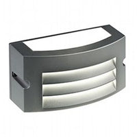 Applique in alluminio pressofuso con diffusore opalino - Luce calda - 10W - 840 lumen - IP54 grafite