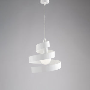 Lampadario moderna a sospensione in ferro una luce Bianco 30x h23 cm