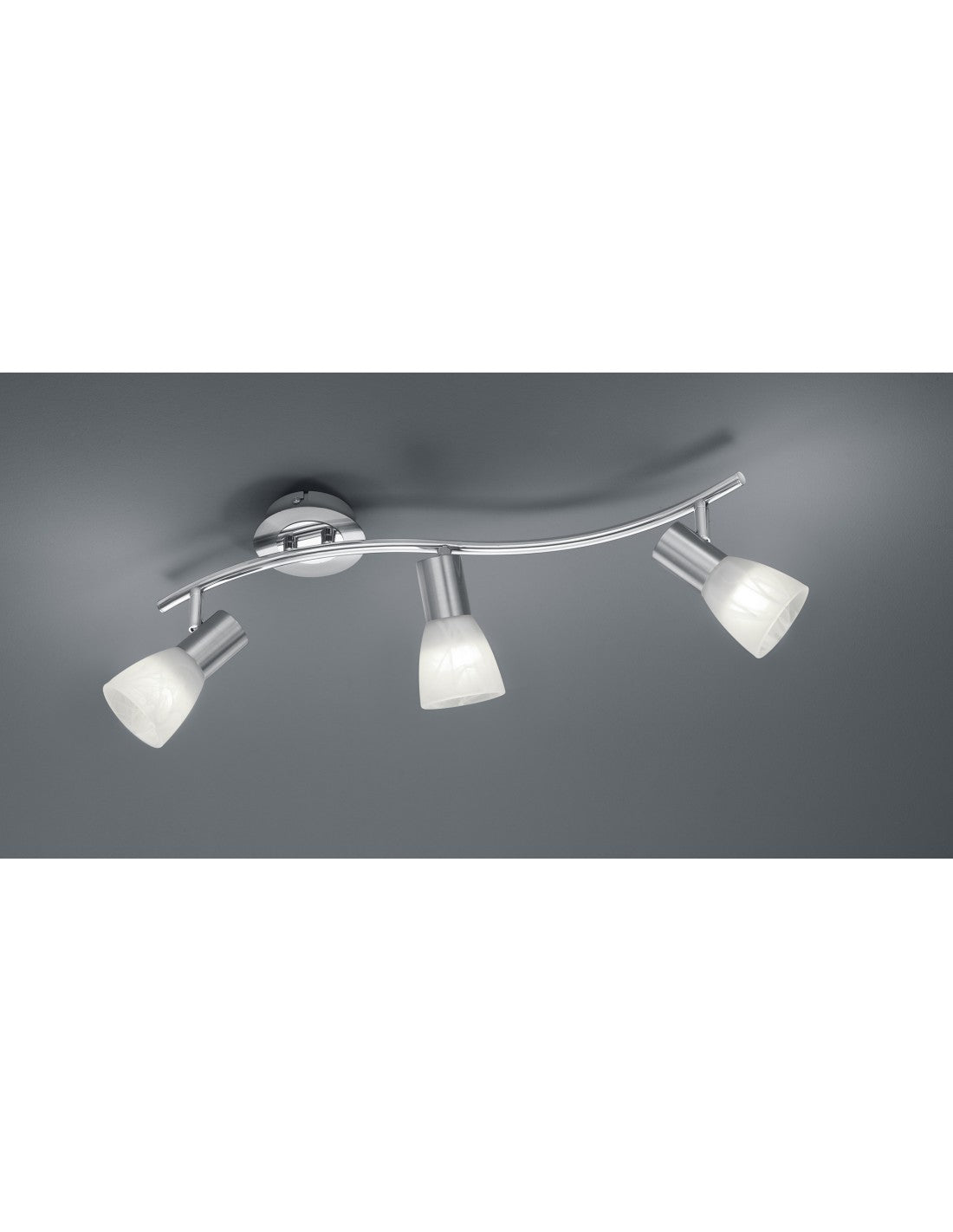 Lampada da Soffitto 3 Spot E14 Led Orientabili Levisto Nichel Trio Lighting