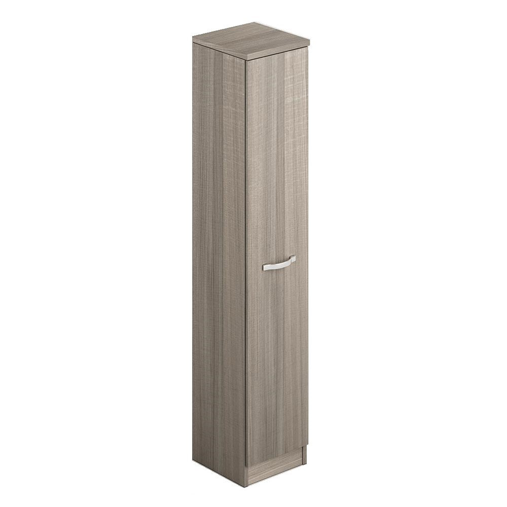 Scarpiera olmo in legno con un’anta e 6 ripiani cm h182x36x38