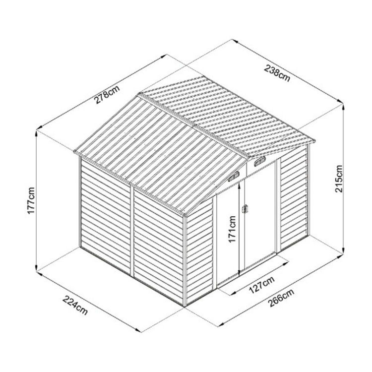 Casetta Chalet 278 x 238 x H215 cm