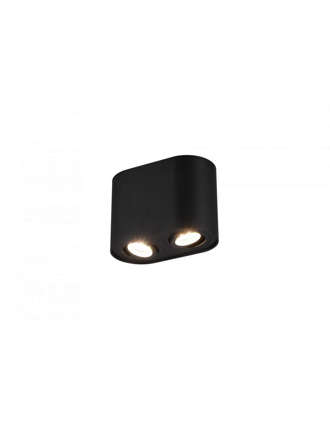 Faretto Soffitto 2 Spot GU10 Orientabili Cookie Nero Trio Lighting