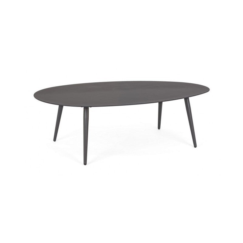 Tavolino per esterno in alluminio Antracite RIDLEY 120x75x h36 cm