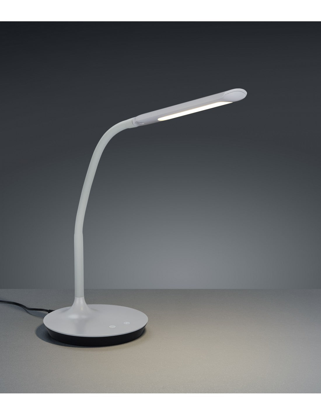 Lampada Moderna per Scrivania Braccio Flessibile Led Touch Polo Grigio Trio Lighting