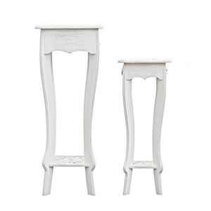 Set 2 porta lampada classico bianco