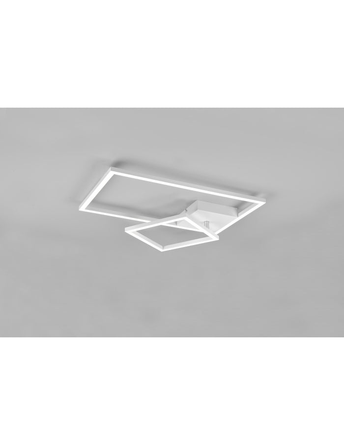 Lampada Da Soffitto Squadrata Orientabile Led Dimmer Padella Bianco Trio Lighting