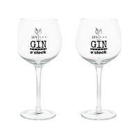 Set 2 Calici Gin Tonic In Vetro Trasparente Cc580 Linea Let'S Party