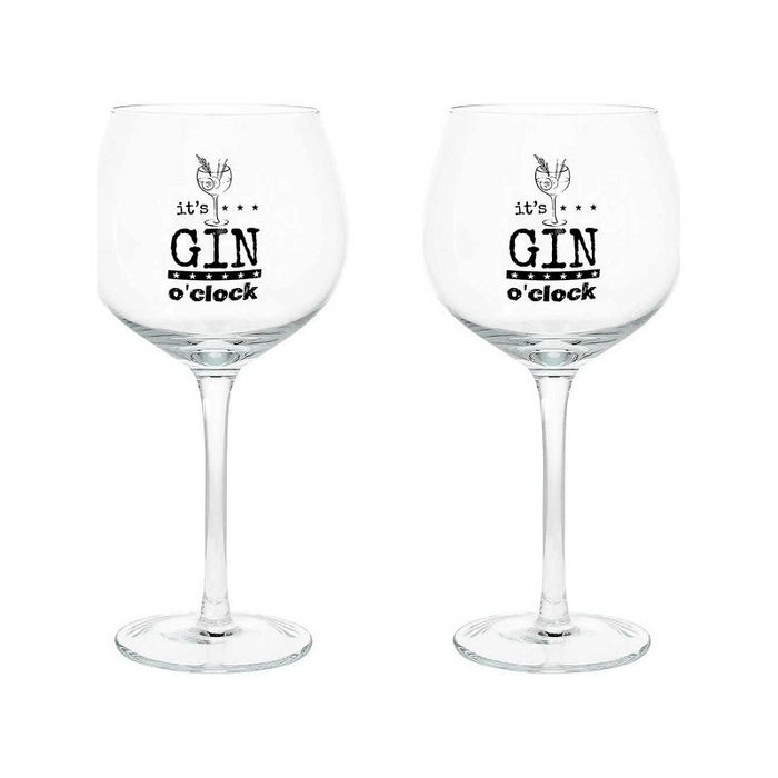 Set 2 Calici Gin Tonic In Vetro Trasparente Cc580 Linea Let'S Party