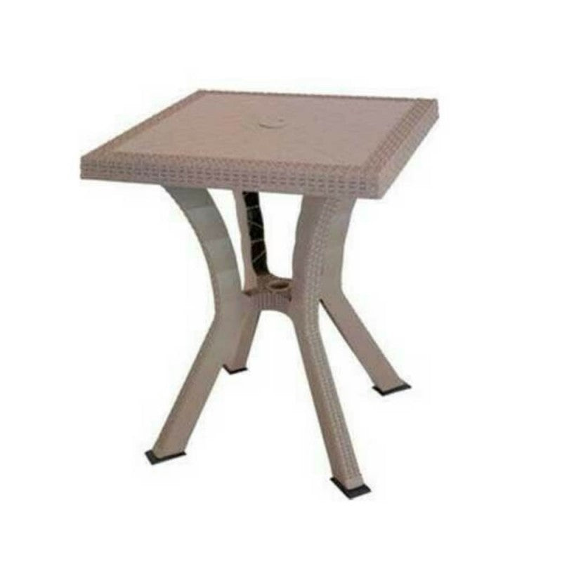 Tavolo da esterno quadrato Rigoletto Rattan taupe 60 x 60 cm