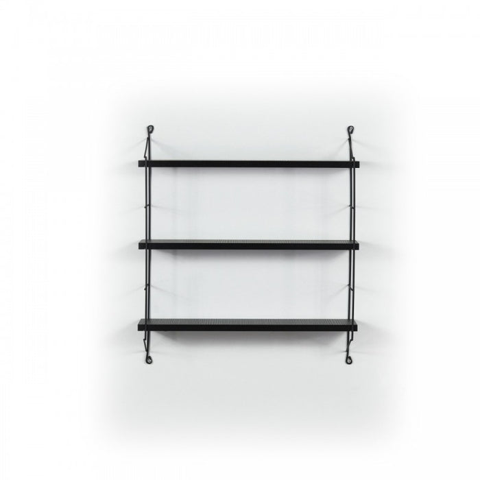 Libreria a muro 3 ripiani Neelix   nero cm 60 x 15 x 68 h